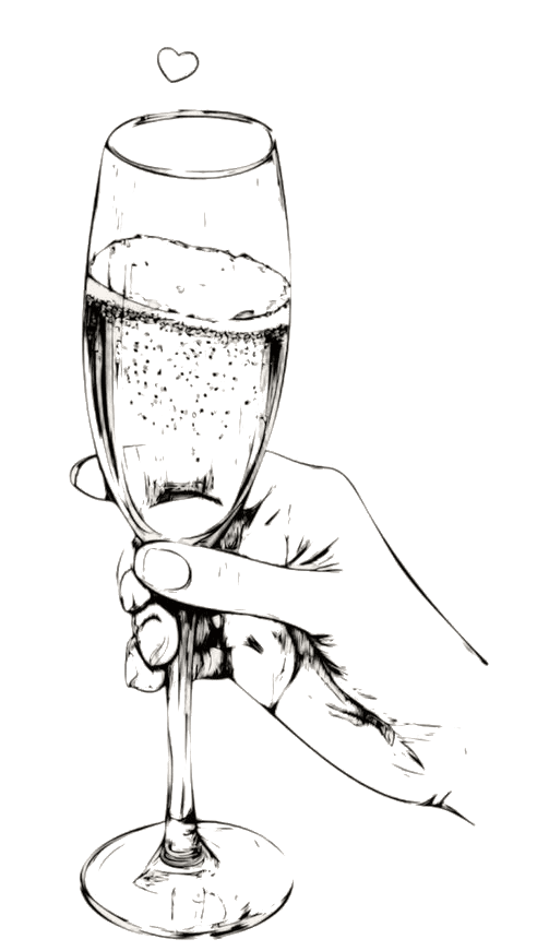 Right Toast Glass